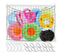 Kaeltsyn Duty Poolside Floating Item Holder with 10 Adjustable Straps and Hooks Fits Most Fences and Structures 180x105cm Size Heavy Duty Pool Planner