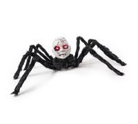 Kaeltsyn Electric Motion Activated Sound Controlled Glow Walking Scary Doll Face Spiders for Halloween Party Haunting House Decoration Glowing Spiders Props