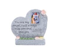 Kaeltsyn Engraved Word Pet Memorial Headstones Resin Grave Marker Dog Cats Tombstones Remembrances Monuments for Pet Loss Memorial Animal Grave Marker