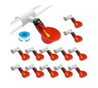 Kaeltsyn Farm Animal Drinking Equipment 24 Bowls 24 T Joints 1 Adhesive Roll Strong Build for Large Scale Poultry Chicken Waterer