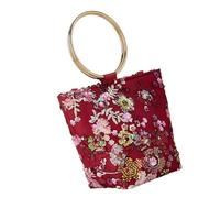 Kaeltsyn Fashionable Shoulder Purse Lightweight Polyester Crossbody Bag Evening Bag Embroidery Handbag for Women Girls Embroidery Handbag