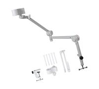 Kaeltsyn Flexible Microphone Mounting Arm Stand Holder Having Quick Assembly and White Finish for Modern Arrange Metal Desk Mic Arm Stand