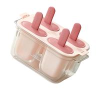 Kaeltsyn Food Grade Silicone Popsicles Ice Cream Maker with Stick Double Layer 4 Grids Making Practical Kitchen Tool Kitchen Tool