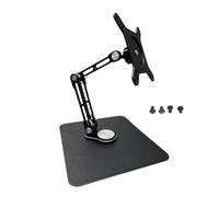 Kaeltsyn Freestanding Monitor Stand with Height-Adjustable Display, Black | Multi-Joint Arm Adjustable Screen Height, Display Plate for Monitors Touchscreens, Freestanding Desktop Placement