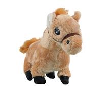 Kaeltsyn Fun Animatronic Black Footed Horse Soft Toy Simulation Electric Plush Walks and Makes Sounds for Kids Black Footed Soft