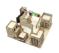Kaeltsyn Fun Wood Traffics Signals Learning Science Experiment Toy for Kids Electrical Circuits Teaching Engineering Education Wooden Science Experiment Toy