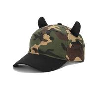 Kaeltsyn Gathering Devil Hat with Horn Eye Catching | Adjust Head Size for Woman Male Travel Cycling Hiking Vacation