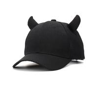 Kaeltsyn Gathering Devil Hat with Horn Eye Catching | Adjust Head Size for Woman Male Travel Cycling Hiking Vacation