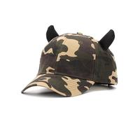 Kaeltsyn Gathering Devil Hat with Horn Eye Catching | Adjust Head Size for Woman Male Travel Cycling Hiking Vacation