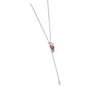 Kaeltsyn Gothic Heart Pendant Necklace Long Adjustable Chain for Her Dark Fashion Expression Statement Dark Gothic Necklace