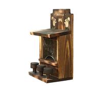 Kaeltsyn Handcrafted Wood Small Animal Food Container and Hanging Feeder Perfect for Backyard Wildlife Watching Natural Wood Wildlife Feeder