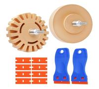 Kaeltsyn Heavy Duty Rubber Eraser Wheel Set for Easy Sticker Adhesive Removal on Cars Double Sided Tape Remover