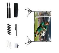 Kaeltsyn High Contrast Milk Silk Projector Screen 16: 9 Ratio with Sturdy Double Stands for Indoor Outdoor Use Double Stand Projection Screen