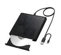 Kaeltsyn High Speed USB Type C External Media Drive for Reading Writing Discs on Computers Fast External Disc Drive for Laptops Compact Lightweight Disc Player Recorder