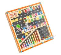 Kaeltsyn Interactive Car Maze Puzzle Toy for to Develop Spatial Thinking and Problem Solving Skills Parking Plot Maze Game