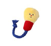 Kaeltsyn Interactive Dog Chew Toy Light Bulb Shape Squeaky Sound Teething for Aggressive Chewer Indoor Entertainment Fun Squeaky Teether for Pet
