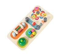 Kaeltsyn Interactive Early Learning Toy Wooden Gear Board Puzzle for Preschooler Color Cognition Fine Motor Skill Exercise Toddler Educational Gear Board