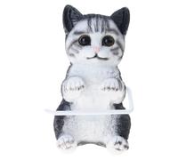 Kaeltsyn Kittys Themed Bathroom Tissue Roll Dispenser Wall Mounted Storage Resin Materials Compacts Space Efficient Home Decoration Cats Shapeds Tissue Storage