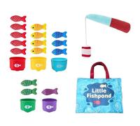 Kaeltsyn Learning Through Play Toy Fabric Fishing Set for Toddler Improving Fine Motor Abilities and Color Recognition Cloth Toy