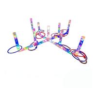 Kaeltsyn LED LightUp Rings and Toss Set Outdoor Lawns Game for Family Night Activity Picnics Backyard Play Team Building Exercise LED Light Up Throwing Game