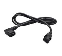 Kaeltsyn Left Angled C14 Male to C13 Female Power Cable 3 Prong Cord for Data Center and Offices Setups Extension Cable