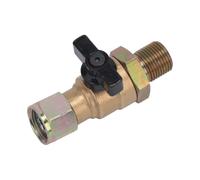 Kaeltsyn Manual Trailer Brake Air Shutoff, ValveBody copper | Threaded At Both Ends, Inline Shutoff Control, Clear Threaded Interface for Brake Line Work