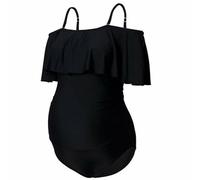 Kaeltsyn Maternity Pieces Swimwear Printed Suspender Swimsuits Pregnancy Bathing Suits Ruffle Swimwear Maternity Bikinis Sets for Women