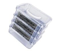 Kaeltsyn Mealworm Colony Container with Clear and Mesh Tray, Stackable Waste Sorting Box for Mealworms and Home Feeding Prep, 10.6 X 7.1 X 9.8 in Feeding Prep Live Feeder Habitat