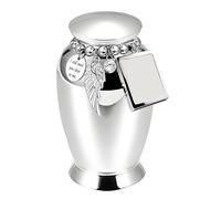 Kaeltsyn Memorial Ashes Urn for Lasting Love and Decors Elegant Grateful Words Carvings Sweet Words Pet Ashes Container Aluminum Alloy