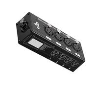 Kaeltsyn Metal 4 3Pin Channel Auditory Balun Ethernet Adapter for Long Distances Extension in Event Multiple Channel Sound Balun