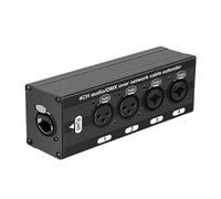 Kaeltsyn Metal 4 3Pin Channel Auditory Balun Ethernet Adapter for Long Distances Extension in Event Multiple Channel Sound Balun
