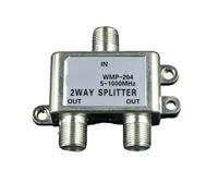 Kaeltsyn Metal Digital TVs Splitter 1 to 2 Way Signals Distribution for Home Theater with High Frequency Transmission Technology Cable TVs Splitter