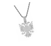 Kaeltsyn Modern Albania Accipiter Design Necklace Stainless Steel Gold Silver Trendy Neckchain Pendant Neckwear Men Women Jewelry