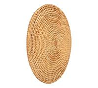 Kaeltsyn Multifunction Heat Insulated Pad Placemat Rattan Woven Placemats Anti Slip Place Mat Round Tableware Mats Round Wicker Placemat for Dining