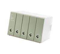 Kaeltsyn Multiple Color Album Storage Box with Tray Securing Mechanism for Safe Disc Care Stackable Disc Holder with Sliding Locks