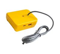 Kaeltsyn Multiple Device Charging Adapter for 18V Battery Converter with Short Circuits Protections Durability Build for Travel Double USB Output