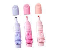 Kaeltsyn Of 3 Fluorescent Highlighters Safe Inks Marker Pen Classroom Essential for Color Coding Documents Color Coding Pen