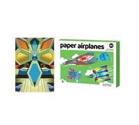 Kaeltsyn Paper Folding Craft Set, 36 Printed Sheets with 12 Plane Designs, Boxed Activity Set for Classroom Projects, Table Play, and Home Time, Age 3+