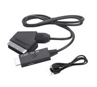 Kaeltsyn Plugs and Play SCART to HDTV Converter Adapter for Connecting Retro Electronics to Displays Highly Definition Low Power SCART to HDTV Video Converter for Stable Transfer