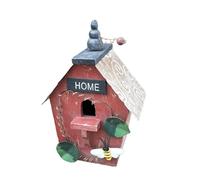 Kaeltsyn Protective Wood Bird Nest Box House Handcraft Wood Breeding House for Hummingbirds Sparrow Bad Weather Proof Garden Nest Box