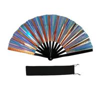 Kaeltsyn PVC Unique Design Folding Hand Held Fan for and Dance, I