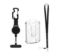 Kaeltsyn Quick Install Adjustable Cord and Keychain Carabiner Badges Holder for Mobile Phones Daily Use Activity Clear Badge Holder Vertical