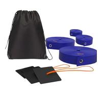 Kaeltsyn Regulable Sand Volleyballs Courts Line Set Durability Nylon Boundaries Markers Outdoor Use Includes Anchors Storage Bag Light Weight Beach Volleyballs Equipment