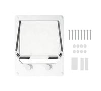 Kaeltsyn Safe Dog Flap with Clear View Easy Installation 4-Way Entry Exit Control Pet Door for Wall