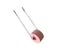 Kaeltsyn Safe Pet Chewing Toy with Metal Hook for Cage Attachment Birds Natural Mineral Chew Stone Safe Pet Chewing Toy