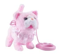 Kaeltsyn Safe Soft Plush Electronic Interactive Cats Toy Remote Control Voice Imitation Walking Robot Animal for Toddler Fun Interactive Robot Animal