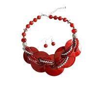 Kaeltsyn Shell Jewelry Set with Geometric Design Lightweight Sturdy for Daily Wear and Special Occasions Multiple Color Options Shell Necklace Set