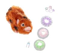 Kaeltsyn Simulation Piggy Reborns Doll Soft Squeeze Animal Figure Set with Nursing Bottle Lace Apron for Kids Role Playing Game Kids Pretend Play Animal Doll