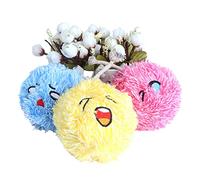 Kaeltsyn Small Pompoms for Colorful Ball Squeaking Craft and Art Supplies 10cm Lightweight Colorful Indoor Toy for Boredom