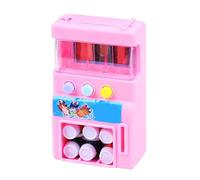 Kaeltsyn Small Vending Machine Learning Toy for Kids with Working Coin Slot Early Education Pretend Play Shopping Activity Children Miniature Drink Dispenser